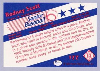 1990 Pacific Senior League - Glossy #177 Rodney Scott Back