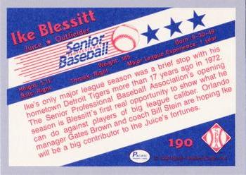 1990 Pacific Senior League - Glossy #190 Ike Blessitt Back
