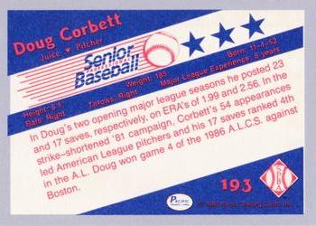 1990 Pacific Senior League - Glossy #193 Doug Corbett Back