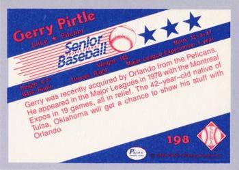 1990 Pacific Senior League - Glossy #198 Gerry Pirtle Back