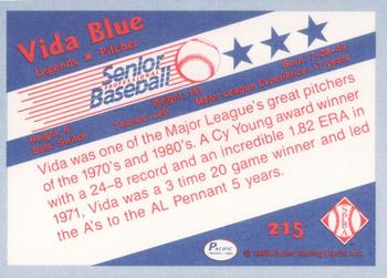 1990 Pacific Senior League - Glossy #215 Vida Blue Back