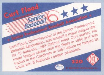 1990 Pacific Senior League - Glossy #220 Curt Flood Back