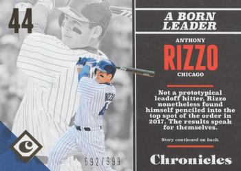 2017 Panini Chronicles - Gold #74 Anthony Rizzo Front