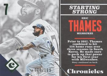 2017 Panini Chronicles - Green #62 Eric Thames Front