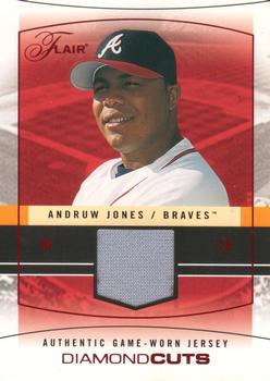 2004 Flair - Diamond Cuts Game Used Red #DC-AJ Andruw Jones Front