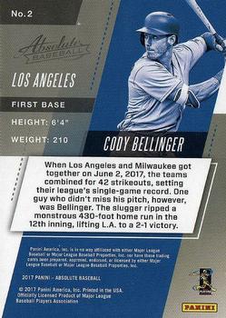 2017 Panini Chronicles - Absolute Rookies #2 Cody Bellinger Back