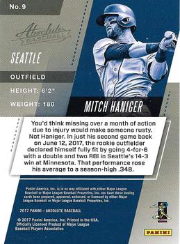 2017 Panini Chronicles - Absolute Rookies #9 Mitch Haniger Back