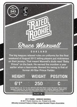 2017 Panini Chronicles - Donruss Rated Rookies #243 Bruce Maxwell Back