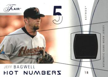 2004 Flair - Hot Numbers Game Used Blue #HN-JEB Jeff Bagwell Front