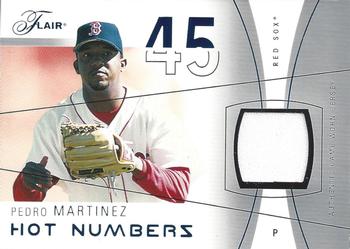 2004 Flair - Hot Numbers Game Used Blue #HN-PM Pedro Martinez Front