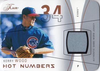 2004 Flair - Hot Numbers Game Used Copper Die Cut #HN-KW Kerry Wood Front
