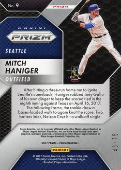 2017 Panini Chronicles - Prizm Red Crystals #9 Mitch Haniger Back