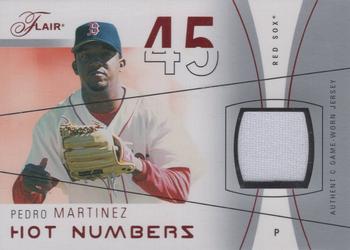 2004 Flair - Hot Numbers Game Used Red #HN-PM Pedro Martinez Front
