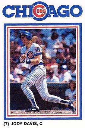 1987 David Berg Chicago Cubs #NNO Jody Davis Front
