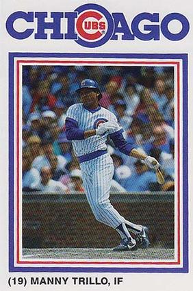 1987 David Berg Chicago Cubs #NNO Manny Trillo Front