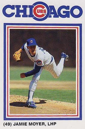 1987 David Berg Chicago Cubs #NNO Jamie Moyer Front