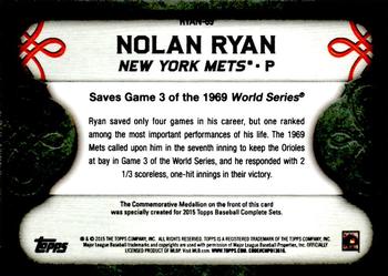 2015 Topps - Nolan Ryan Commemorative Medallions #RYAN-69 Nolan Ryan Back