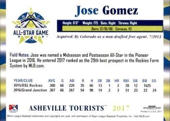 2017 Grandstand South Atlantic League All-Stars #NNO Jose Gomez Back