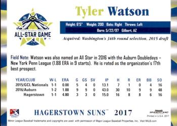 2017 Grandstand South Atlantic League All-Stars #NNO Tyler Watson Back