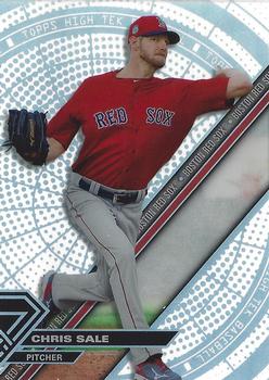 2017 Topps High Tek - Pattern 4A - Hexagons and Circles / 4B Spiral Dots #HT-DP Dustin Pedroia Front