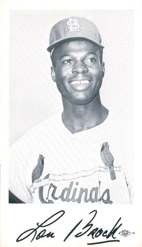 1970 St. Louis Cardinals Photocards #NNO Lou Brock Front