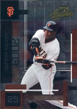 2003 Playoff Absolute Memorabilia #2 Barry Bonds Front
