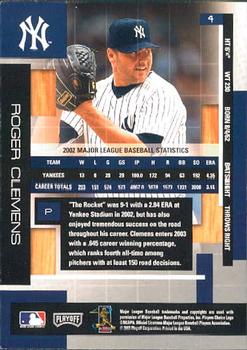 2003 Playoff Absolute Memorabilia #4 Roger Clemens Back