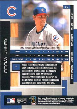 2003 Playoff Absolute Memorabilia #19 Kerry Wood Back