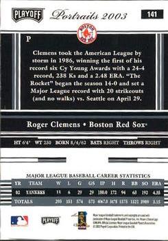 2003 Playoff Portraits #141 Roger Clemens Back