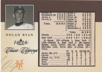 2004 Fleer Classic Clippings - Classic Clippings Inserts #1 CC Nolan Ryan Front