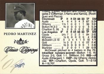 2004 Fleer Classic Clippings - Classic Clippings Inserts #10 CC Pedro Martinez Front