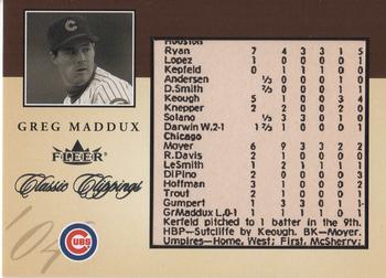 2004 Fleer Classic Clippings - Classic Clippings Inserts #17 CC Greg Maddux Front
