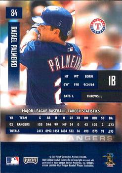 2003 Playoff Prestige #84 Rafael Palmeiro Back
