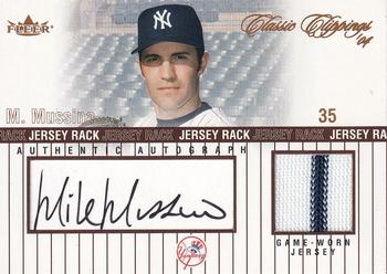 2004 Fleer Classic Clippings - Jersey Rack Autograph Bronze #JRA-MM Mike Mussina Front