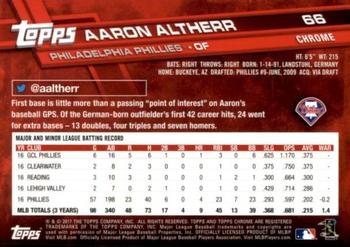 2017 Topps Chrome Sapphire Edition #66 Aaron Altherr Back