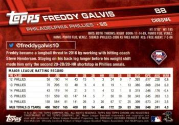2017 Topps Chrome Sapphire Edition #88 Freddy Galvis Back