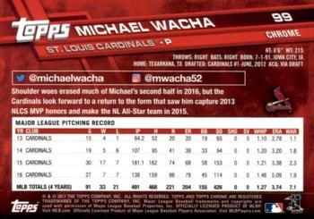 2017 Topps Chrome Sapphire Edition #99 Michael Wacha Back