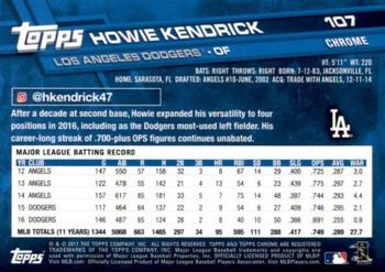 2017 Topps Chrome Sapphire Edition #107 Howie Kendrick Back