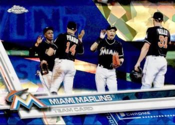 2017 Topps Chrome Sapphire Edition #217 Miami Marlins Front