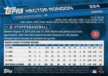 2017 Topps Chrome Sapphire Edition #224 Hector Rondon Back