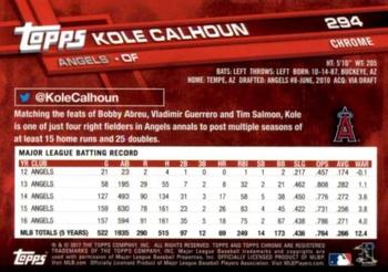 2017 Topps Chrome Sapphire Edition #294 Kole Calhoun Back