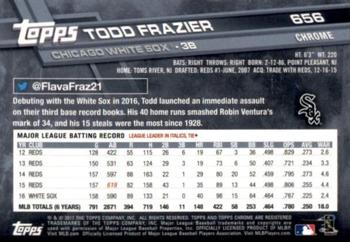 2017 Topps Chrome Sapphire Edition #656 Todd Frazier Back