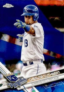 2017 Topps Chrome Sapphire Edition #677 Cheslor Cuthbert Front