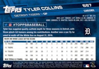 2017 Topps Chrome Sapphire Edition #687 Tyler Collins Back