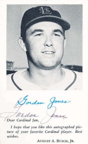 1955 St. Louis Cardinals Photocards #NNO Gordon Jones Front