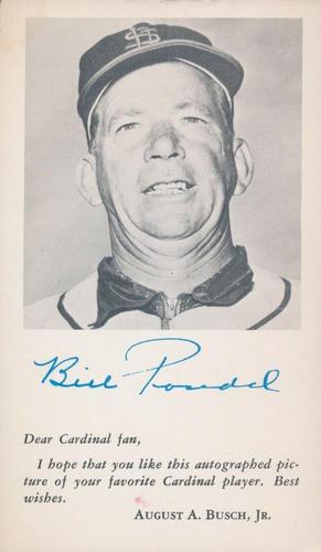 1955 St. Louis Cardinals Photocards #NNO Bill Posedel Front