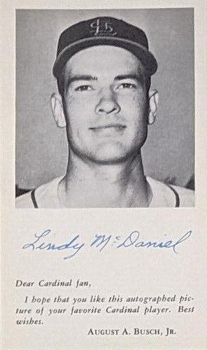 1955 St. Louis Cardinals Photocards #NNO Lindy McDaniel Front