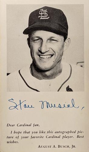 1955 St. Louis Cardinals Photocards #NNO Stan Musial Front