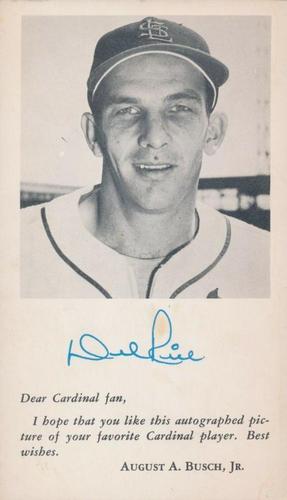 1955 St. Louis Cardinals Photocards #NNO Del Rice Front