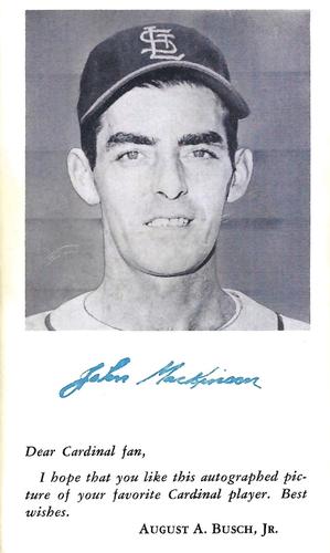 1955 St. Louis Cardinals Photocards #NNO John Mackinson Front